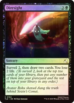 NM Foil Diresight, MTG, Avatar: The Last Airbender, Magic the Gathering, 162 - Image 1