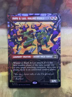 2026 MTG Raph & Leo, Sibling Rivals #0249 Showcase FOIL - PACK FRESH NM - TMNT - Image 1