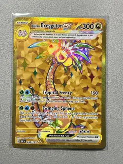 Alolan Exeggutor ex 248/191 Sv08: Surging Sparks Holo Pokemon TCG Card Gold - Image 1