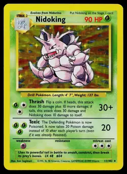 Pokemon Card - Nidoking Base Set 11/102 Holo Rare - Image 1