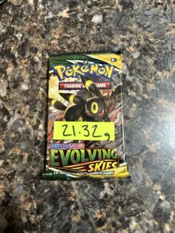 🔥Heavy 21.32🔥 Pokemon Evolving Skies Booster Pack Sealed 820650808777 - Image 2