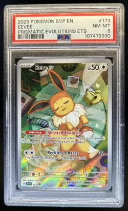 2023-25 Pokemon SV Black Star Promos - SVP EN Eevee #173 PSA 8 - Image 1