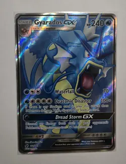Pokemon Gyarados GX TCG Full Art Holo Card Crimson Invasion 101/111 - Image 2