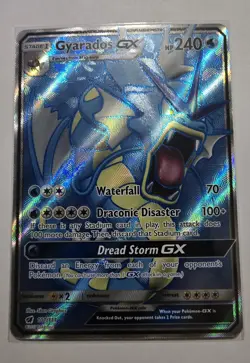 Pokemon Gyarados GX TCG Full Art Holo Card Crimson Invasion 101/111 - Image 3