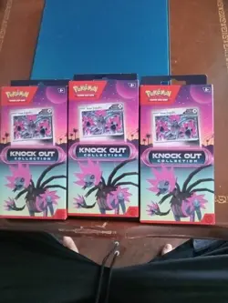LOT OF 3 POKEMON KNOCK OUT COLLECTION BOXES IRON JUGULIS NEW SEALED - Image 1