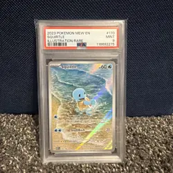 2023 POKEMON MEW EN-151 ILLUSTRATION RARE #170 SQUIRTLE PSA 9 - Image 1