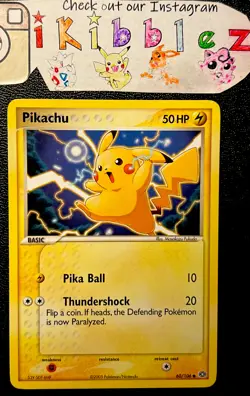 Pikachu 60/106 NM Non Holo Awesome Thunder Lightning Art Emerald Pokemon Card! - Image 1