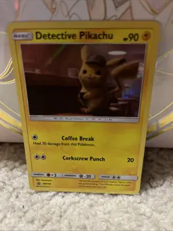 Pokemon TCG Detective Pikachu Card Sun & Moon Promo Holo SM190 (Mint) +Protector - Image 1