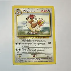 Pokemon TCG Card Pidgeotto Base Set 22/102 LP - Image 1