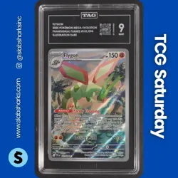 2025 POKEMON PHANTASMAL FLAMES #101/094 FLYGON ILLUSTRATION RARE TAG 9 - Image 1