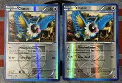 Pokemon TCG - 2x CHATOT - Plasma Blast 77/101 Reverse Holo Uncommon - MP - Image 1