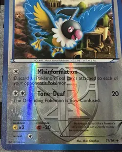 Pokemon TCG - 2x CHATOT - Plasma Blast 77/101 Reverse Holo Uncommon - MP - Image 4