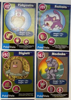 1999 Poketrivia Pokemon Card Lot Of 26 No Doubles Burger King BK Mew MP-HP - Image 4