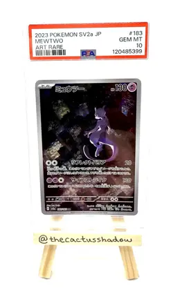 PSA 10 - Pokemon Sv2a: 151 Mewtwo Holo Art Rare #183 (Japanese) - Image 1