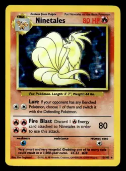 Pokemon TCG Base Set #12/102 Ninetales MP (Warped) - Image 1