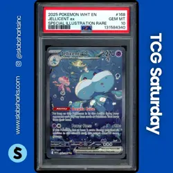 2025 POKEMON WHITE FLARE #168/086 JELLICENT EX SPECIAL ILLUSTRATION RARE PSA 10 - Image 1