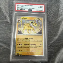 2025 POKEMON SVP EN-SV BLACK STAR PROMO #169 JOLTEON PSA 10 - Image 1