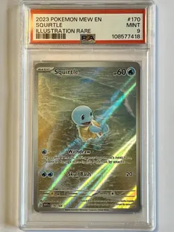 Squirtle 170/165 Scarlet & Violet 151 Illustration Rare PSA 9 Pokemon - Image 1