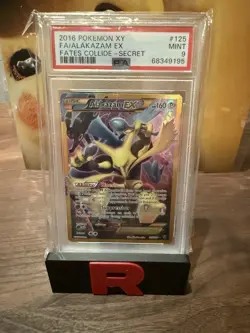 Alakazam EX Fates Collide 125/124 Full Art Holo Secret Rare PSA 9 Mint Pokemon - Image 1