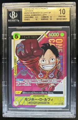 2024 One Piece Promos Japanese Monkey.D.Luffy #348/1200 BGS 10 PRISTINE - Image 1