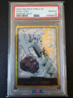 2025 PSA 10 DON !! Card Gold Frame Smoker ONE PIECE Card The Best Vol.2 EN - Image 1