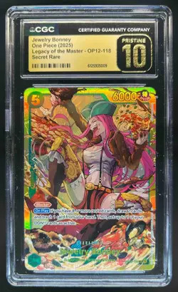 2025 One Piece Jewelry Bonney Secret Rare #OP12-118 CGC 10 Pristine - Image 1