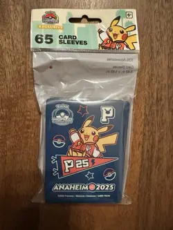 2025 Pokemon World Championships Exclusive Pikachu Card Sleeves - Image 1
