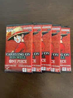 One Piece Carrying On His Will OP-13 Five 5 Booster Packs Lot English G - Image 1