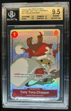2022-23 One Piece Promos Tony Tony Chopper Gift 2023 #ST01-006 BGS 9.5 - Image 1