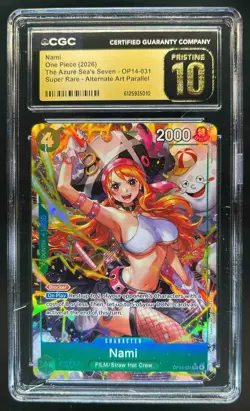 2026 One Piece Nami Super Rare Alt Art #OP14-031 CGC 10 Pristine - Image 1