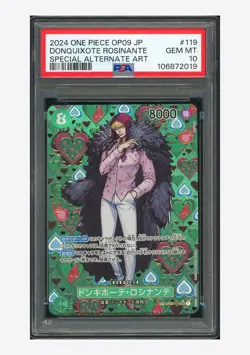 One Piece PSA 10 Donquixote Rosinante SP Alt Art 2024 OP04-119 OP09 Japanese - Image 1