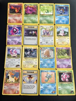 Pokemon Non-Holo Card Lot WOTC Vintage 16 cards HP To LP - Image 1