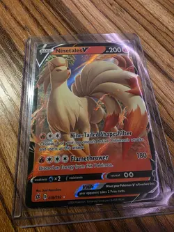 Ninetales V 026/192 Rebel Clash NM Ultra Rare Pokemon Card - Image 1