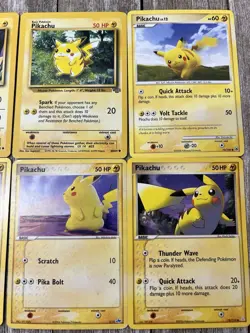Pokemon 1999-2008 Pikachu Lot (8 Cards) Vintage TCG [LP - HP / Read Description] - Image 3