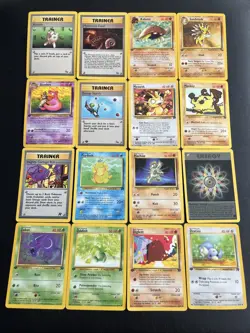 Pokemon Non-Holo Card Lot WOTC Vintage 16 cards HP To LP - Image 1
