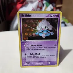Meditite Pokemon TCG Hidden Legends Reverse Holo Common Card #65/101 - Image 1