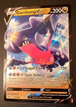 Garchomp V 117/189 SWSH10: Astral Radiance Holo Pokemon English Card LP - Image 2