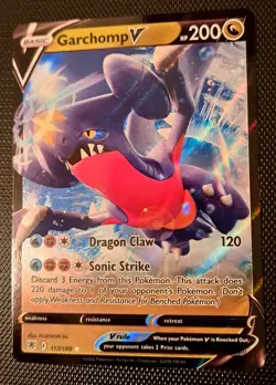 Garchomp V 117/189 SWSH10: Astral Radiance Holo Pokemon English Card LP - Image 4
