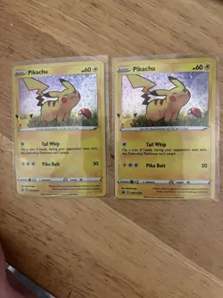Pokemon Pikachu SWSH039 Holo Cards Lot of 2 Nintendo GAME FREAK 2020 English - Image 1