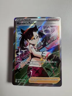Marnie’s Pride Pokemon TCG 171/172 Full Art Brilliant Stars Supporter Card - Image 1