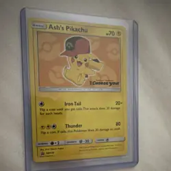 The Pokemon Company Ash's Pikachu I Choose You SM110 Promo 70 HP 80 Attack Card - Image 1
