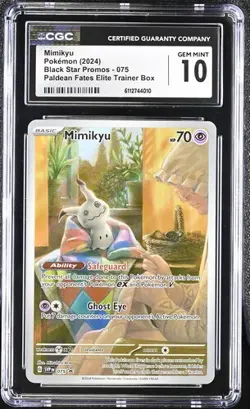 Mimikyu 075 Sv: Scarlet & Violet Promo Cards Holo CGC 10 - Image 1