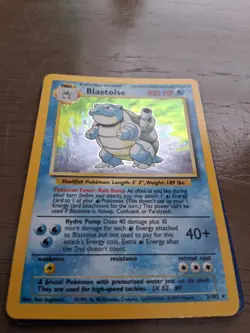 Pokemon Blastoise Base Set Holo Rare 2/102 100 HP 1999 English Card - Image 2