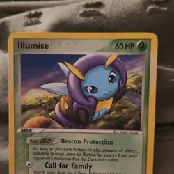 Pokemon TCG Illumise Regular Basic 60HP English Card Stock Grass Type Card - Image 1