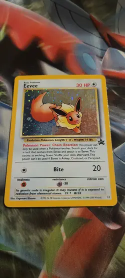 Pokemon TCG - Eevee 11/53 WOTC Black Star Promo Holo Foil Card - Image 1
