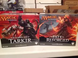 M T G 2 BOX LOT KHANS OF TARKIR & FATE REFORGED FAT PACKS FACT SEALD NEW - Image 3