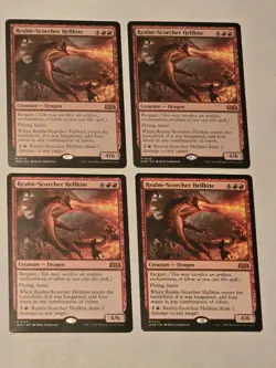 4x Realm-Scorcher Hellkite - Wilds of Eldraine - Near Mint - MTG - Image 1