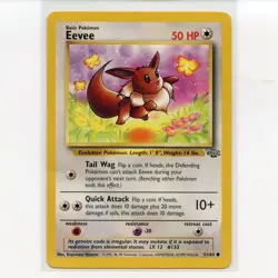 Pokemon TCG Eevee 51/64 WotC Jungle Unlimited Regular Common Card EN-LP 1999 - Image 1