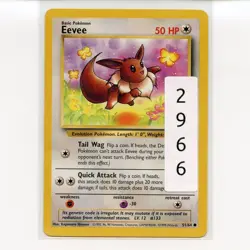Pokemon TCG Eevee 51/64 WotC Jungle Unlimited Regular Common Card EN-LP 1999 - Image 3