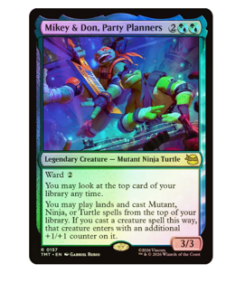Mikey & Don, Party Planners - Foil Teenage Mutant Ninja Turtles MTG - Image 1